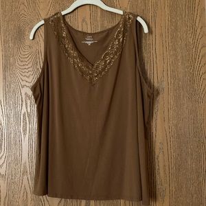 ❤️ J. Jill Brown V-neck Tank